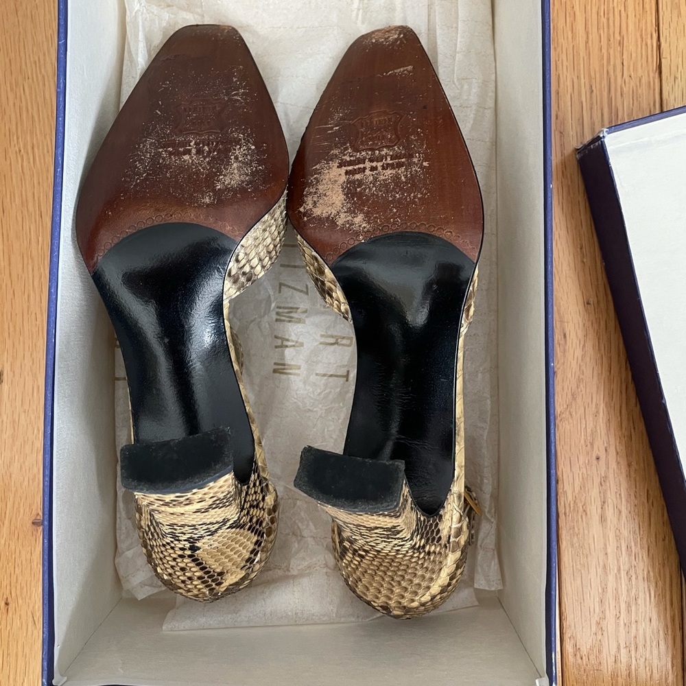 Stuart Weitzman Python Heels Size 6 - image 7